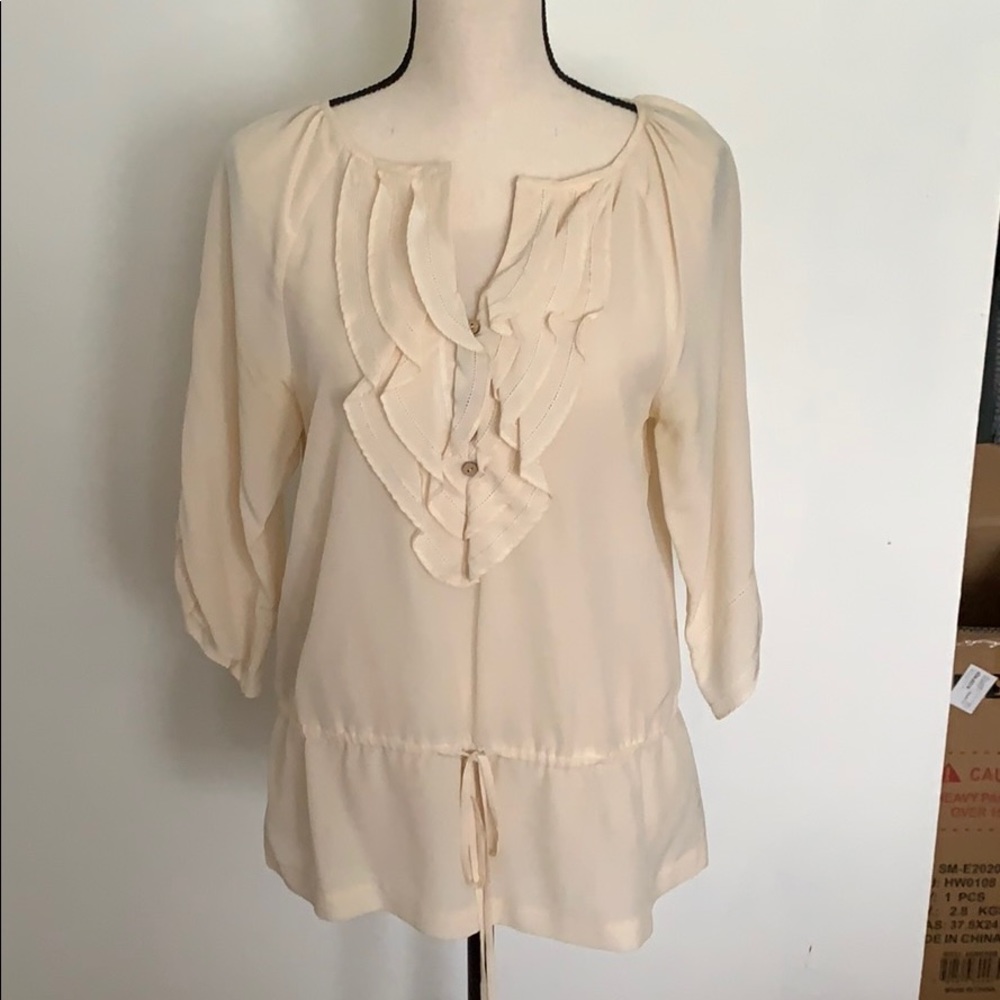 Classiques entier cream silk blouse